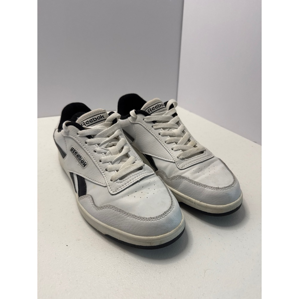 Reebok Techque T Mens White Black Low Top Court Sneakers RBK007 Size 9